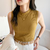 【修身性感❗️新圆领螺纹打底衫女无袖背心吊带】触感舒适柔软细腻绵柔纤维软黄金手感滑糯柔软，遮副乳外穿内搭上衣粉丝专属 商品缩略图3