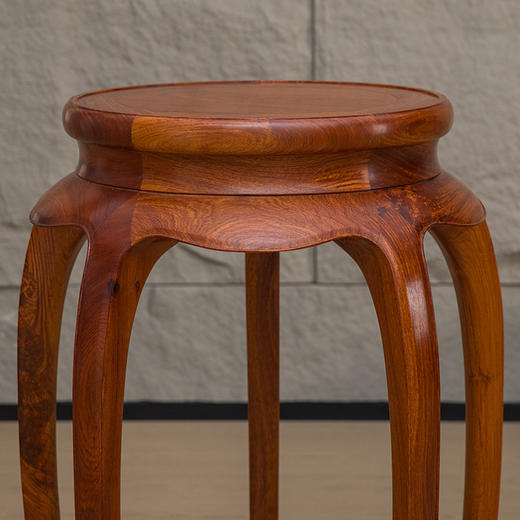 红木彭牙鼓腿五足带托泥香几 商品图1