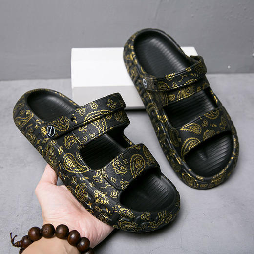 拖鞋男夏季休闲百搭桔价室内浴室洗澡防水防滑外穿沙滩防臭一字拖 商品图7