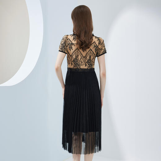 NF8H6斯尔丽瑟俪2023夏季新款法式浪漫甜美蕾丝拼接小礼服连衣裙 商品图1