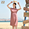 佐尔美夏季新款 休闲时尚无袖桑蚕丝真丝连衣裙女E32LS42 商品缩略图1