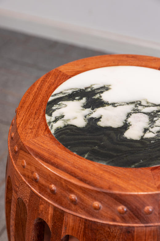 红桥红  家具严选  缅甸花梨（大果紫檀）【48 石面 直棂式鼓凳】 商品图2