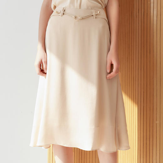 【醋纤半身裙】23年春夏新品女士半身裙时尚中长款内搭衬布防透裙子 商品图1