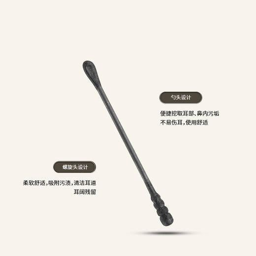 FaSoLa 双头棉签掏耳朵化妆一次性卫生棉棒小细尖头挖耳勺木棒棉花棒专用 商品图5