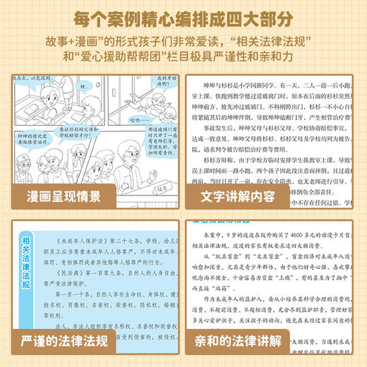 《安全长大：给孩子的安全教育小百科》《漫画版民法典入门：给孩子的法律启蒙书》2023年版正版 小学生法律常识启蒙 商品图4