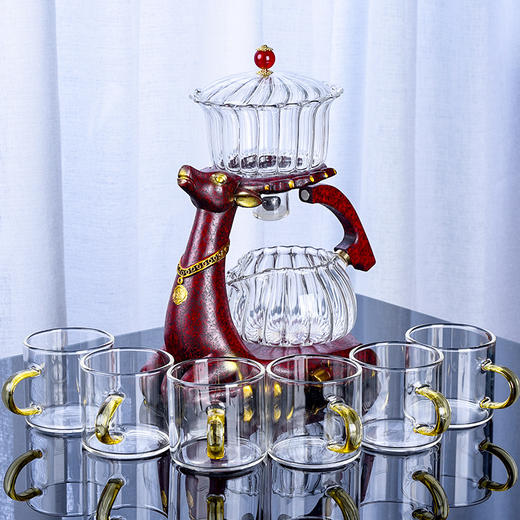 【日用百货】-网红懒人茶具套装家用功夫泡茶小套玻璃自动茶杯 商品图1