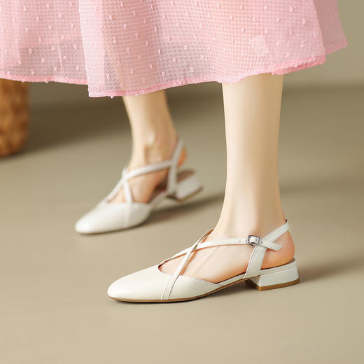 简约舒适，圆头包头爆款玛丽珍凉鞋QQJ-786F 商品图9