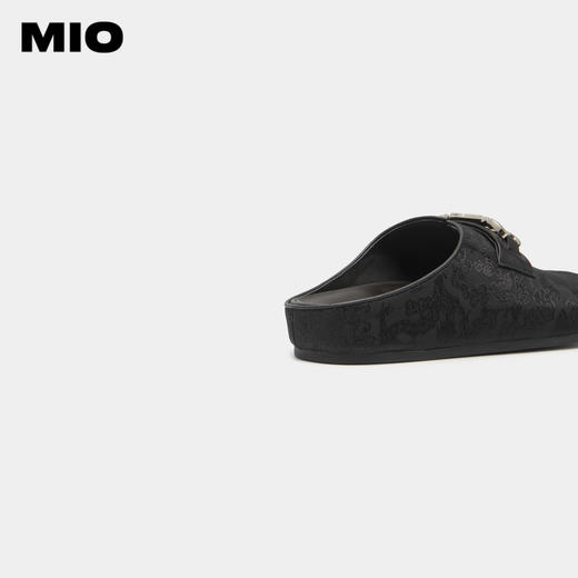 MIO米奥老钱风包头拖复古印花穆勒拖懒人一脚蹬拖鞋凉鞋平底鞋女M234226828 商品图4