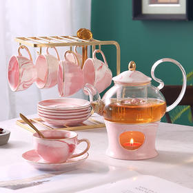 【日用百货】-花茶套装水果茶壶玻璃花茶壶
