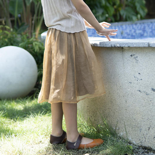 三茉童装/M208/香槟色女童短裙 商品图2