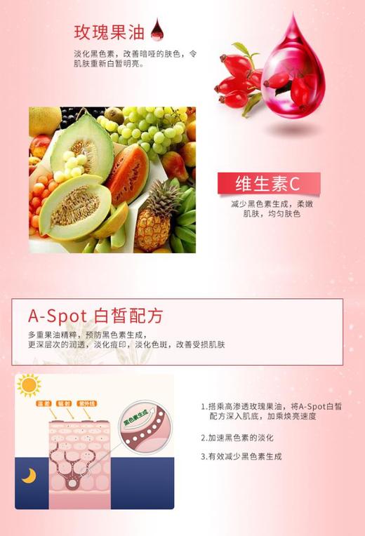 果本 精研玫瑰果美白两件套 水+乳 美白淡斑 去黄提亮 去痘印 商品图5