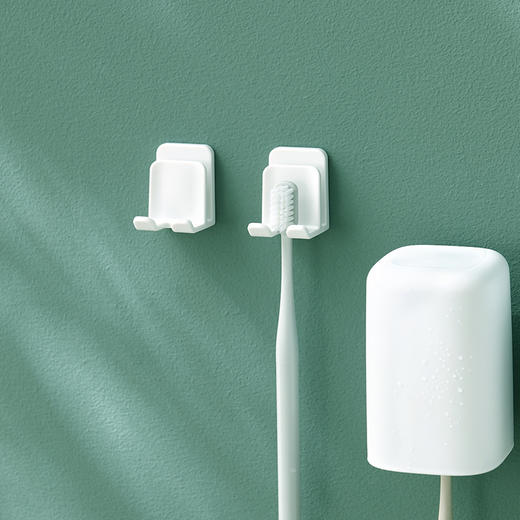 FaSoLa 牙杯牙刷置物架壁挂式免打孔浴室卫生间牙刷架 商品图6