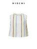 HIDEMI度假系列水洗阳光彩色条纹亚麻套装 背心/卷边阔腿裤 商品缩略图9