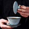 【日用百货】-陶瓷焗钉三才盖碗高档小茶碗 商品缩略图3