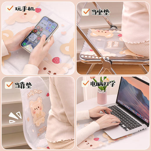 【降温器❗️新款卡通冰垫】 触感冰凉防水，可爱九宫格清凉垫子 汽车办公室散热坐垫粉丝专属 商品图3