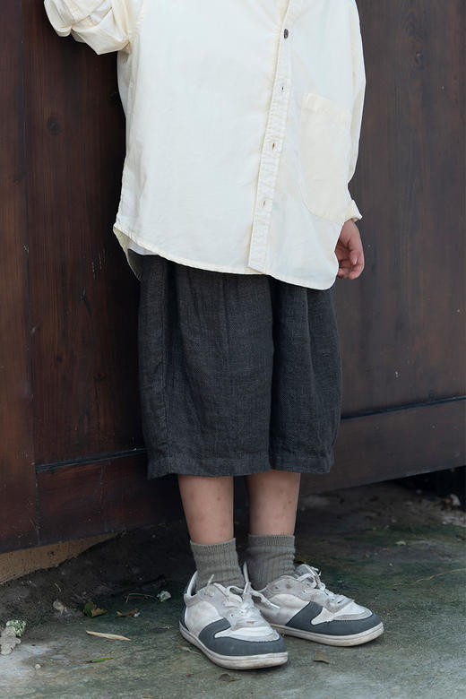 三茉童装/M179/儿童休闲亚麻短款裤子 商品图5