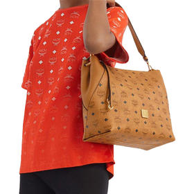 MCM 女士棕色皮革手提包 MWHAAKM02CO001