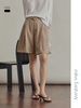 A字仿麻醋酸褶裥短裤（两色）FB4230236 商品缩略图1