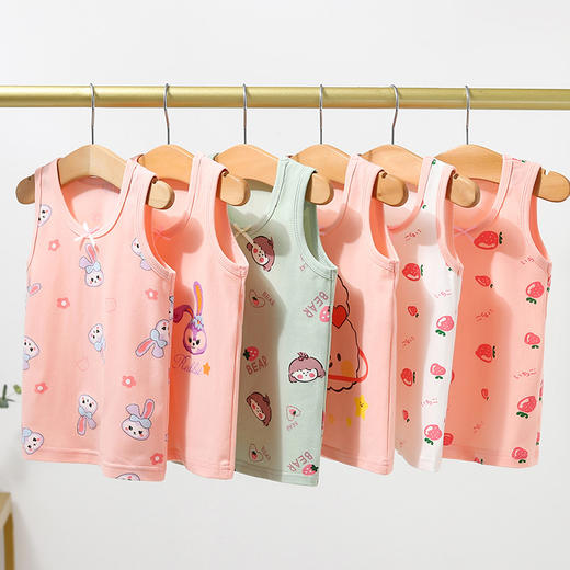 【捡漏价39元/3件】夏季儿童背心，A类纯棉，柔软舒适透气，包边领口，无甲醛无异味，女童小吊带，内穿背心纯棉薄款打底，宝宝背心小童装sh 商品图2