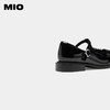 MIO米奥春季真皮丁字玛丽珍鞋蝴蝶小皮鞋粗跟方头浅口单鞋女鞋M234430114 商品缩略图4