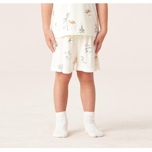 英氏-内衣类（夏）G3林间竹短拆裤奶油白色80CM 商品图0