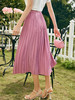 OLrain欧芮儿法式粉色半身裙女夏季2023年新款高腰百褶A字伞摆裙 商品缩略图2