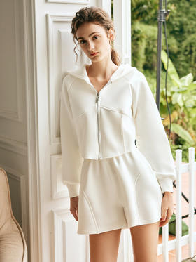 OLrain欧芮儿法式连帽卫衣时尚套装女春季2023年新款运动风两件套