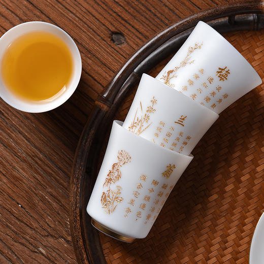 【日用百货】-薄胎素烧羊脂玉品茗杯家用白瓷小茶杯 商品图2