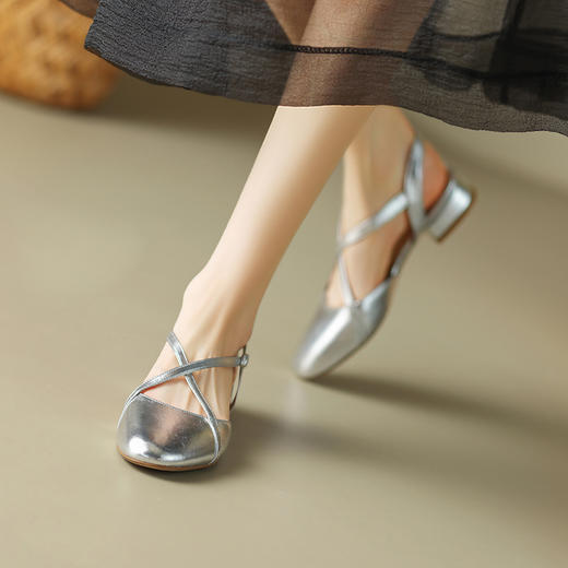 简约舒适，圆头包头爆款玛丽珍凉鞋QQJ-786F 商品图2