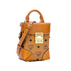 MCM 奢侈品 女士涂层帆布手提单肩斜挎包干邑色LOGO图案 MWRAABF03CO001 商品缩略图2