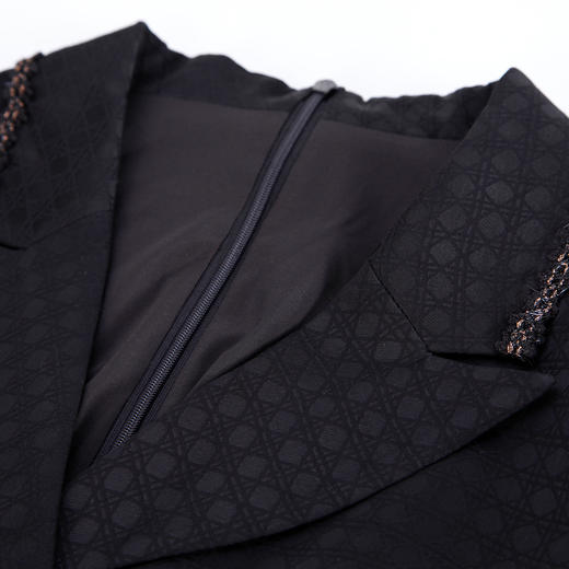 NF8Q7斯尔丽瑟俪2023夏上新蕾丝绣花小西装领假两件连衣裙 商品图4