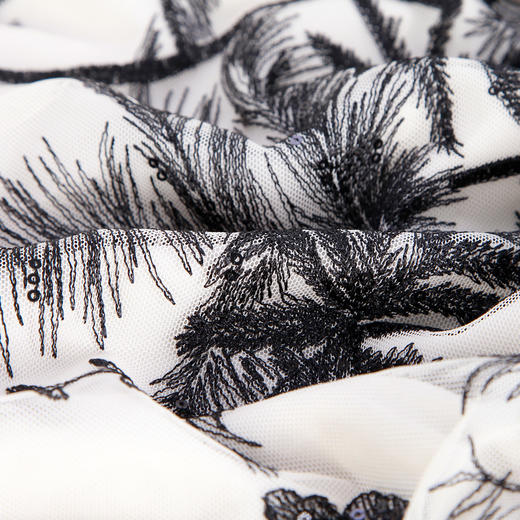 NF8Q7斯尔丽瑟俪2023夏上新蕾丝绣花小西装领假两件连衣裙 商品图5