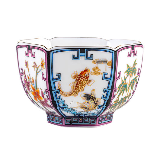 【日用百货】-中式羊脂玉瓷六方聚财主人杯家用陶瓷茶杯 商品图4