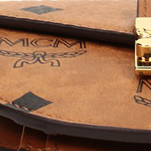 MCM 女士Patricia Visetos系列干邑色人造革小号钱包斜挎包 MYSAAPA03CO001 商品图5