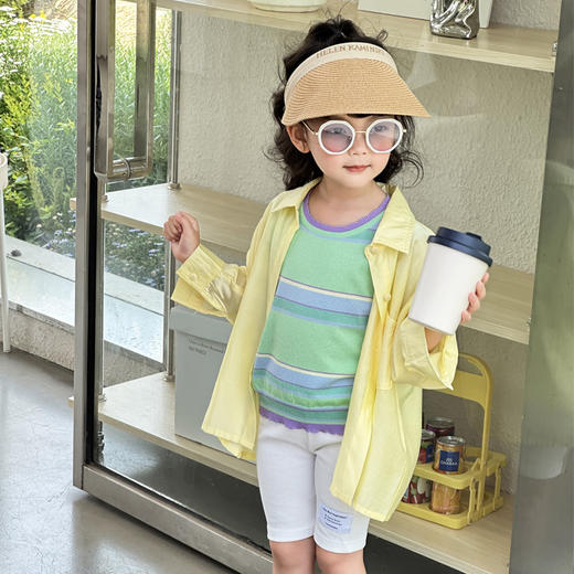 女童防晒衬衫夏装新款洋气韩版亲子装衬衣轻薄款儿童空调衫外套潮_HLY 商品图6