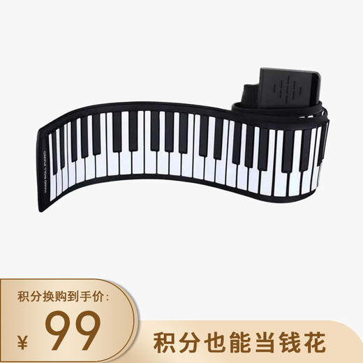 6.1秒杀积分换购 | jnovos折叠钢琴便携手卷钢琴61键电子键盘（不支持无理由退换）  [福利品] 商品图0