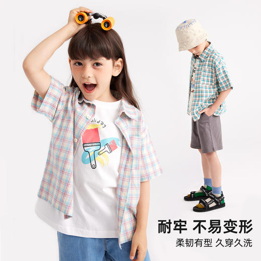 夏日清爽彩色格纹衬衫PXCS2305 商品图3