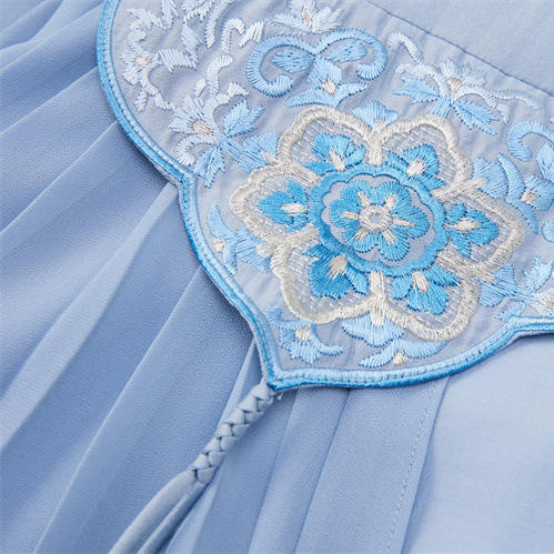 FLZD-A9205原创不规则压褶裙设计感新中式国风连衣裙夏A9205 商品图4