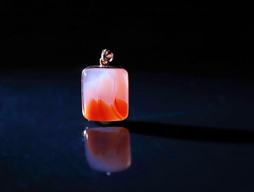 南红冰飘【念汐】吊坠，925银镶  商品图1