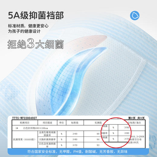 【4条装】【110，150，160】【5A抑菌网眼透气】男童清爽网眼透气内裤精典泰迪 商品图4