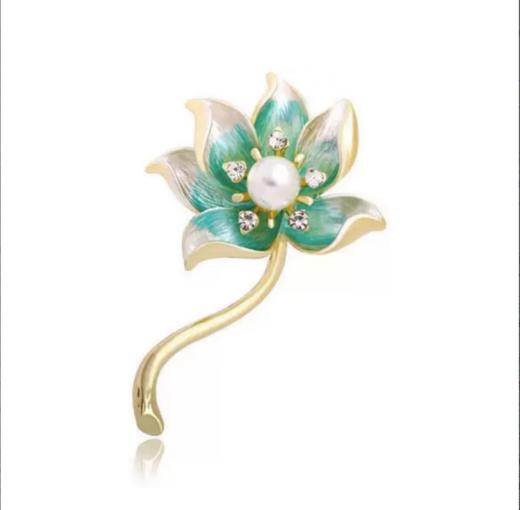 Colorvane [彩荷] 珍珠胸针，气质款女神胸针 商品图0