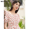 NEELLY纳俪法式高级感泡泡袖碎花连衣裙女夏季修身收腰显瘦裙子N23044Y05521 商品缩略图2