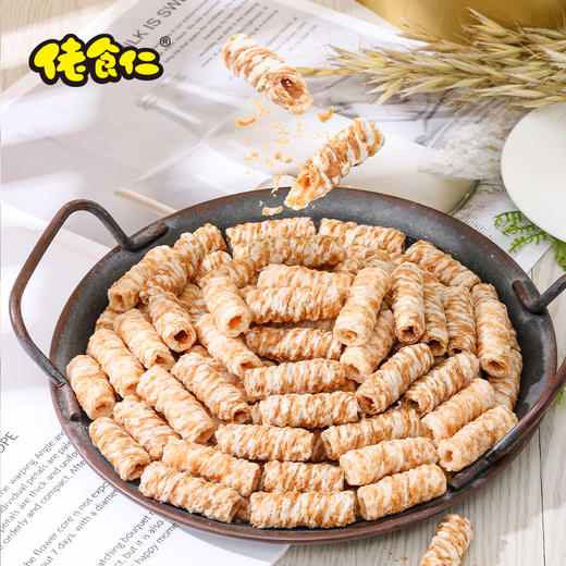 佬食仁椰浆卷整箱蛋卷酥空心海岛椰子卷饼干卷芯酥网红小零食早餐 商品图1