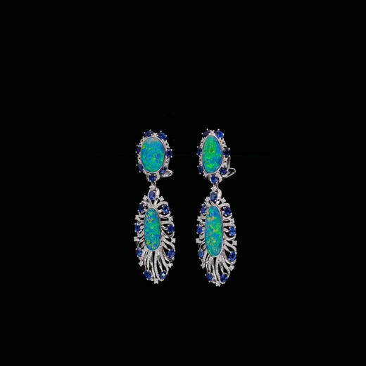 「星夜」欧泊耳环 商品图0