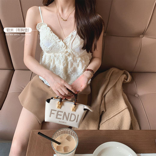 金蘑菇菇 roman de la rose招牌蕾丝吊带/无袖抹胸上衣嗲甜内搭 商品图2