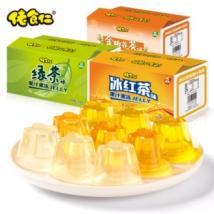 佬食仁三口味茶味果冻布丁整箱冰红绿茶金银花0脂肪夏日清凉零食 商品图0