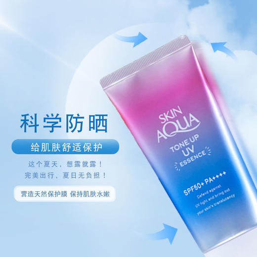 ROHTO 乐敦SKIN AQUA薰衣草防晒饰底乳（彩虹防晒霜）SPF50+・PA++++ 80克 保持肌肤湿润 商品图4
