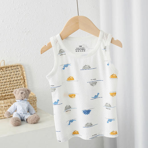 【捡漏价39元/3件】新款女宝甜美背心上衣，A类纯棉，0甲醛0荧光0硅油，无骨缝制，多种款式可选，舒适又凉快，男童网眼工字背心，儿童棉可爱打底衫A类sh 商品图11