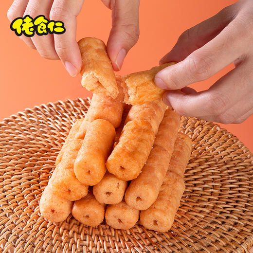 佬食仁一口小油条整箱米果卷宿舍嘴馋零食膨化食品非油炸食品早餐 商品图3