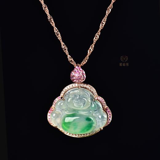 【心开见佛】飘绿翡翠佛公   GZ12302019 商品图0